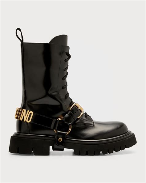 moschino combat boots.